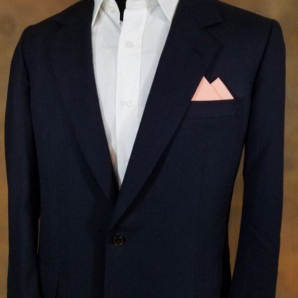 New - Peach Cotton Pre-Folded Pocket Square Handkerchief Insert - Picture 7 of 7